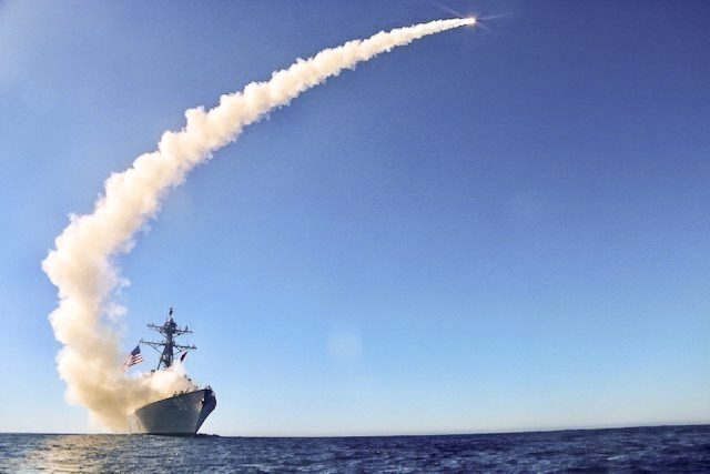 USS Chafee (DDG 90) launches a Block V Tomahawk
