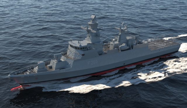 K130 corvette with the modernized TRS-3D radar