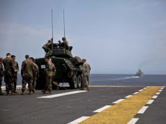 LAV on USS Iwo Jima