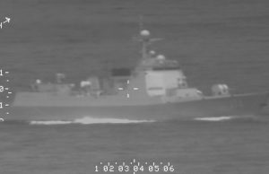 Chinese destroyer lasing Australian Poseidon MPA