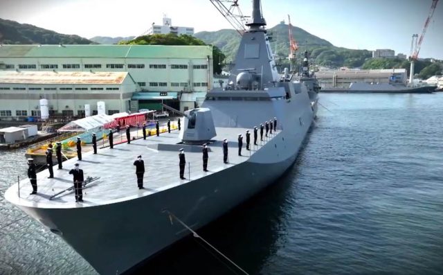 Japan commissions lead FFM frigate JS Mogami JS Mogami commissioning on April 28, 2022