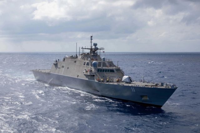 A US Navy littoral combat ship is finally operating in the Middle East USS Sioux City