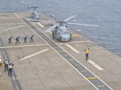 TCG Anadolu helicopter trials