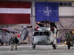 Latvia receives first Black Hawks to replace Soviet Mi-17 helicopters Latvian Black Hawk helicopters in a hangar