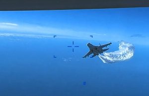 Watch a Russian fighter collide with a US drone over Black Sea