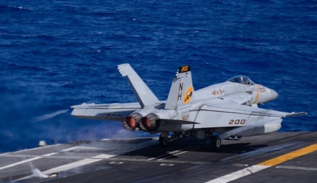 Super Hornet taking off from USS Theodore Roosevelt