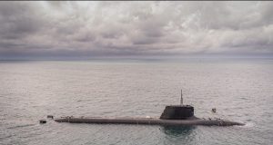 French Navy submarine FS Suffren during sea trials