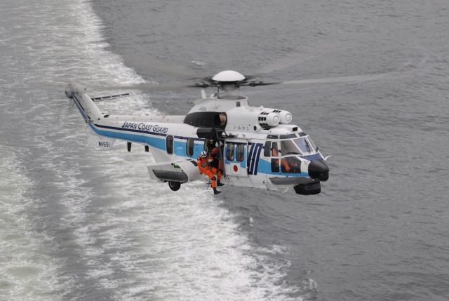 Japan Coast Guard Super Puma helicopter