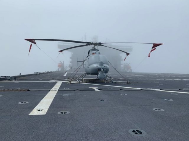 MQ-8C unmanned helicopter aboard USS Hershel Woody Williams