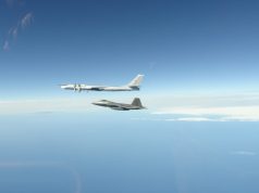 F-22 Raptor intercepting a Tu-95 bomber