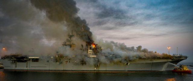 USS Bonhomme Richard fire