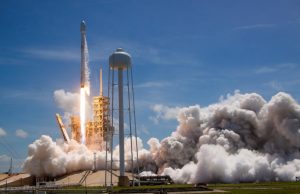 Falcon 9 rocket taking off from Launch Complex 39A at NASA’s Kennedy Space Center June 23, 2017.
