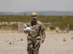 Soldier with commercial drone