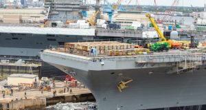 Norfolk Naval Shipyard (NNSY) undocked USS George H.W. Bush (CVN 77) during DPIA on Aug. 29, 2020