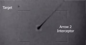 Arrow 2 intercepting a ballistic missile target