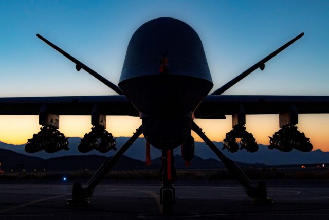 MQ-9 Reaper with eight Hellfire missiles