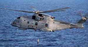 Royal Navy Merlin with Thales dipping sonar