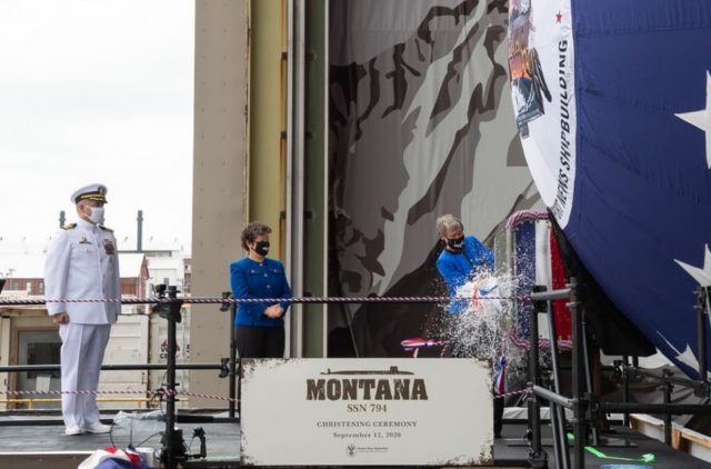 USS Montana christening