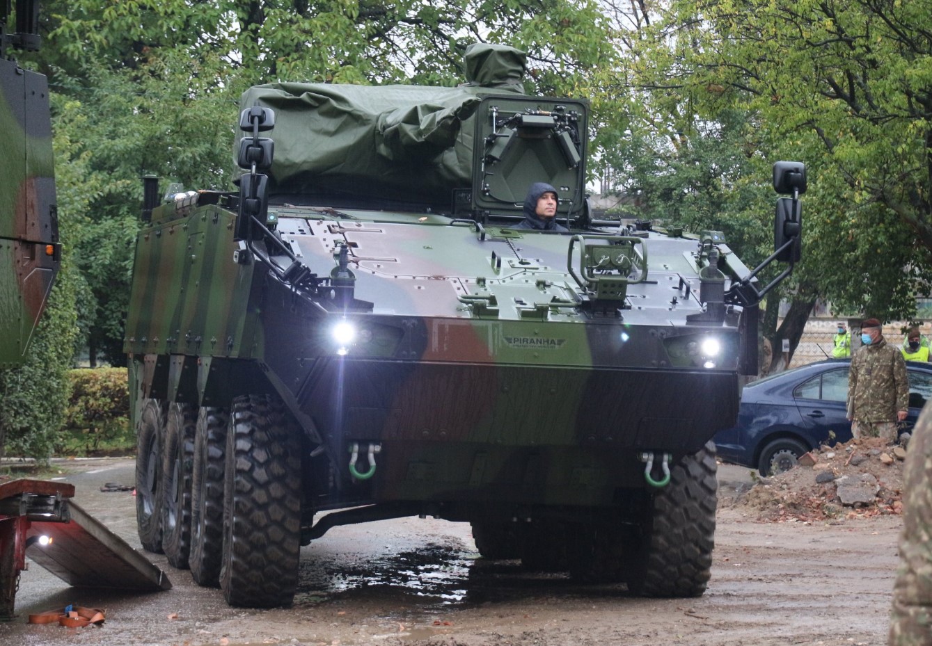 Romania Takes Delivery Of First Piranha 5 Wheeled Armored Vehicles