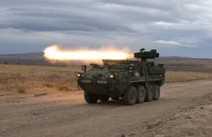 Upgraded ATGM Stryker during networked lethality testing