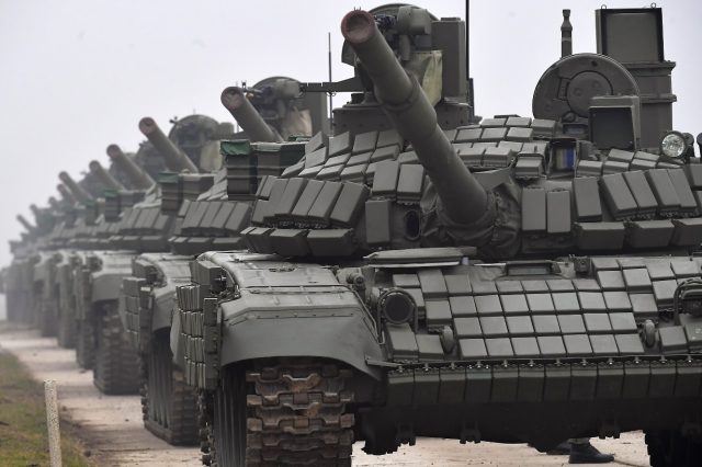 Serbian T-72B1MS tanks