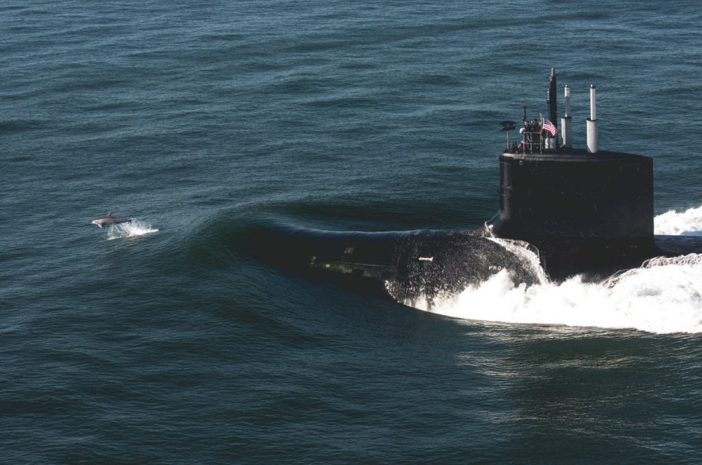 Virginia-class submarine with dolphin