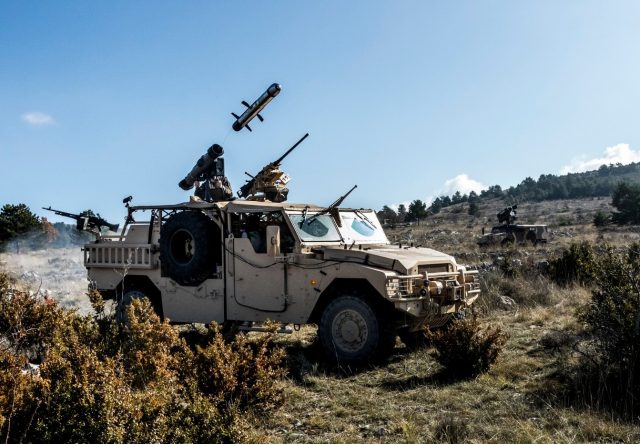 MMP missile firing from a French special forces Sabre vehicle