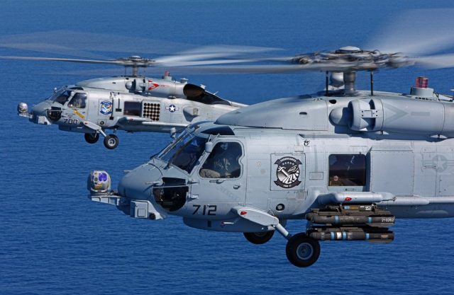 US Navy MH-60R helicopters