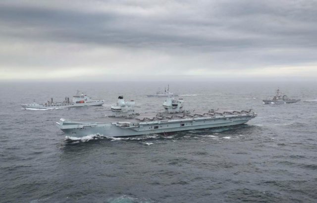HMS Queen Elizabeth underway during Joint Warrior 2020