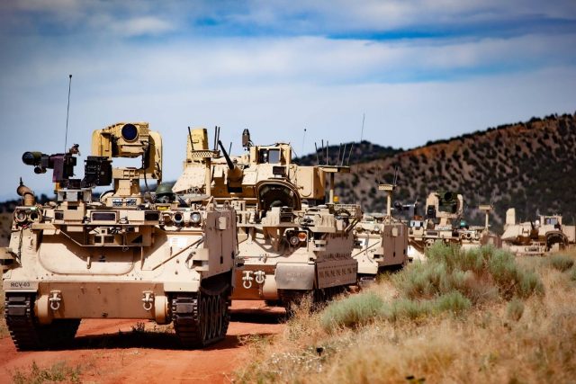 US Army Bradley vehicles