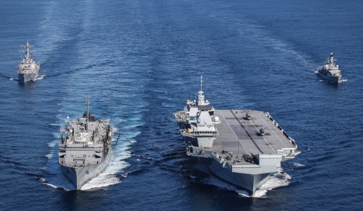 Royal Navy S Carrier Strike Group Achieves Initial Operational Capability Defense Brief
