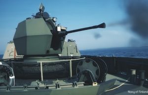 Hamina-class missile boat Tornio gun