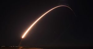 An unarmed Minuteman III intercontinental ballistic missile launches during an operation test at 11:49 p.m. PT Feb. 23, 2021, at Vandenberg Air Force Base, Calif.