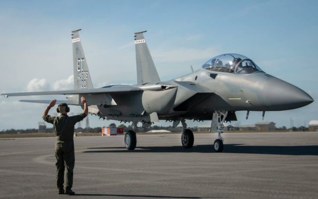 First F-15EX at Eglin Air Force base