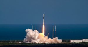 Falcon 9 launch vehicle carrying GPS III SV 03