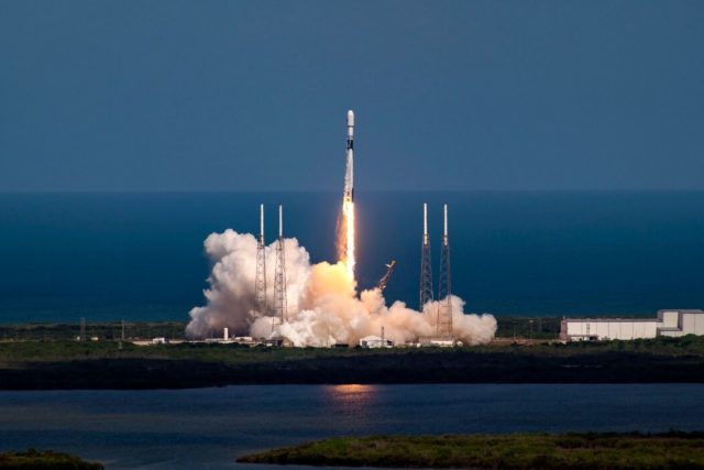 Falcon 9 launch vehicle carrying GPS III SV 03