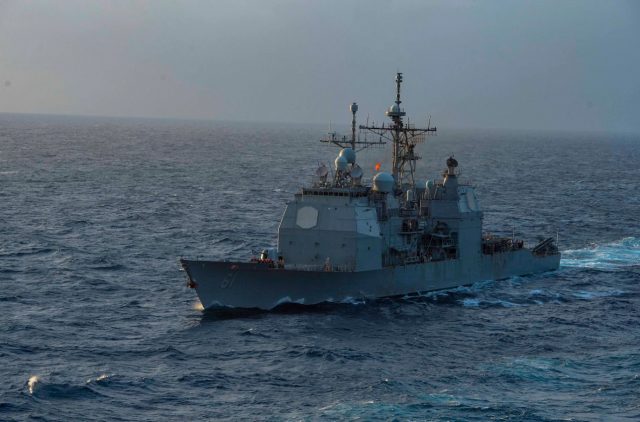 USS Monterey in the Atlantic