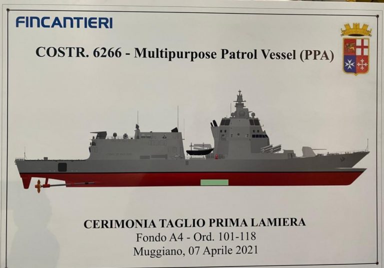 Fincantieri cuts steel for sixth Italian Navy PPA ship Defense Brief