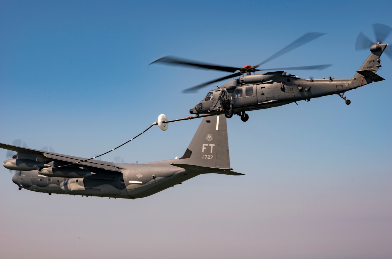 Helicopter Refueling In Air