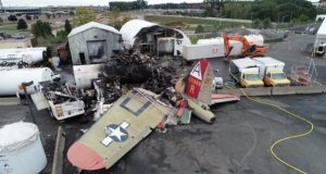 Crashed B-17 bomber damages