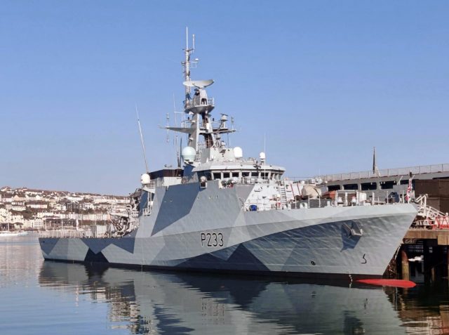 HMS Tamar dazzle paint scheme