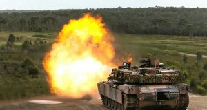 Australian Abrams tank live fire