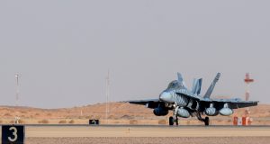 Legacy USMC Hornet in Saudi Arabia