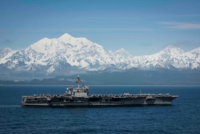 USS Theodore Roosevelt at exercise Northern Edge