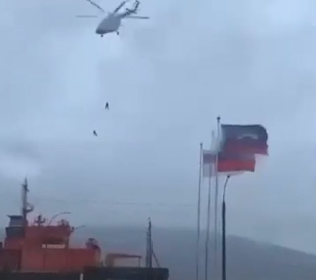Russian Rosgvardia fast roping incident