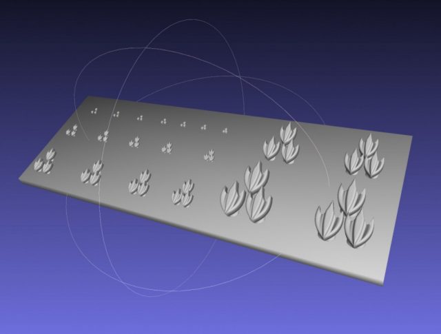 Computer-aided design (CAD) of a shark skin-inspired surface