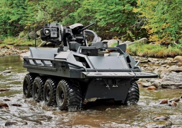 Mission Master UGV with 7.62mm cal. Fieldranger Multi remote weapon station