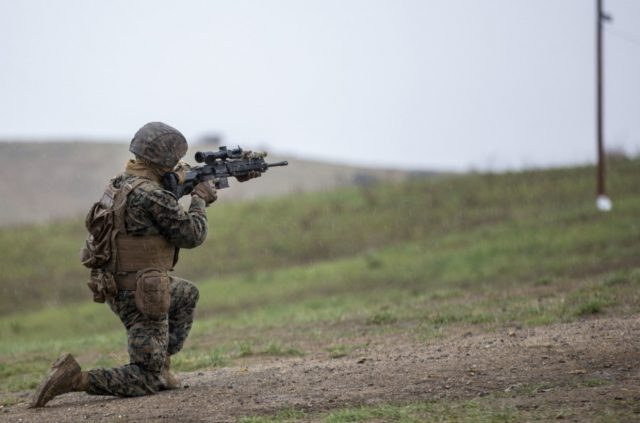 Marine with M27 infantry automatic rifle