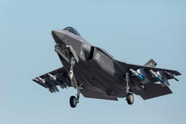 RAAF F-35A with full weapons loadout