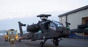 British Army AH-64E helicopter